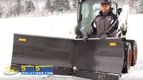 youtube snow plow skid steer|skid steer snow plow used.